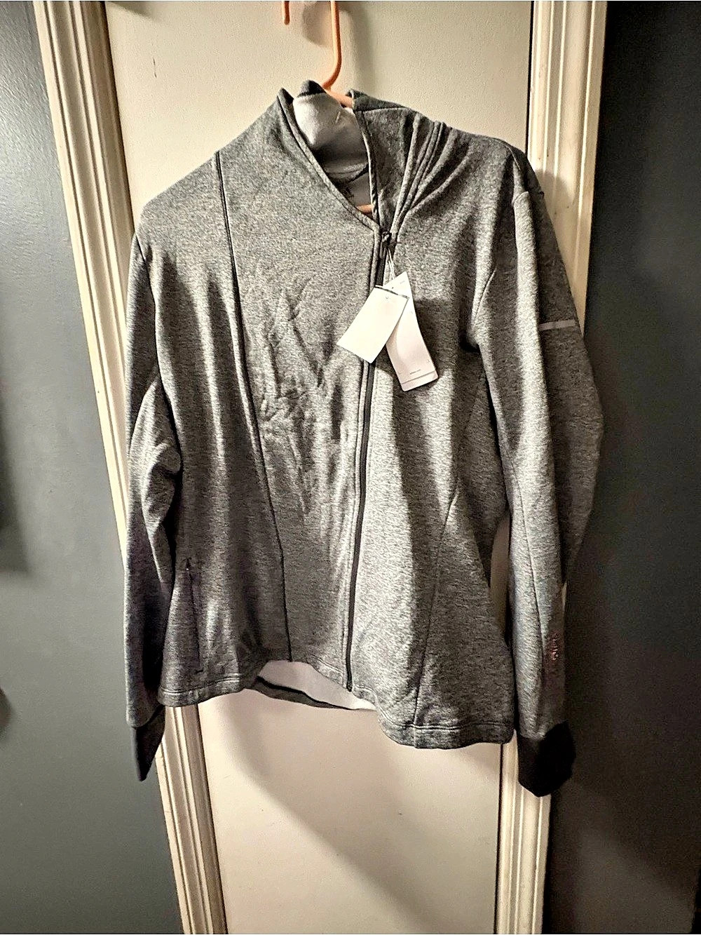 adidas SQ CHT WRAP W Climawarm Jacket Gray Large NWT